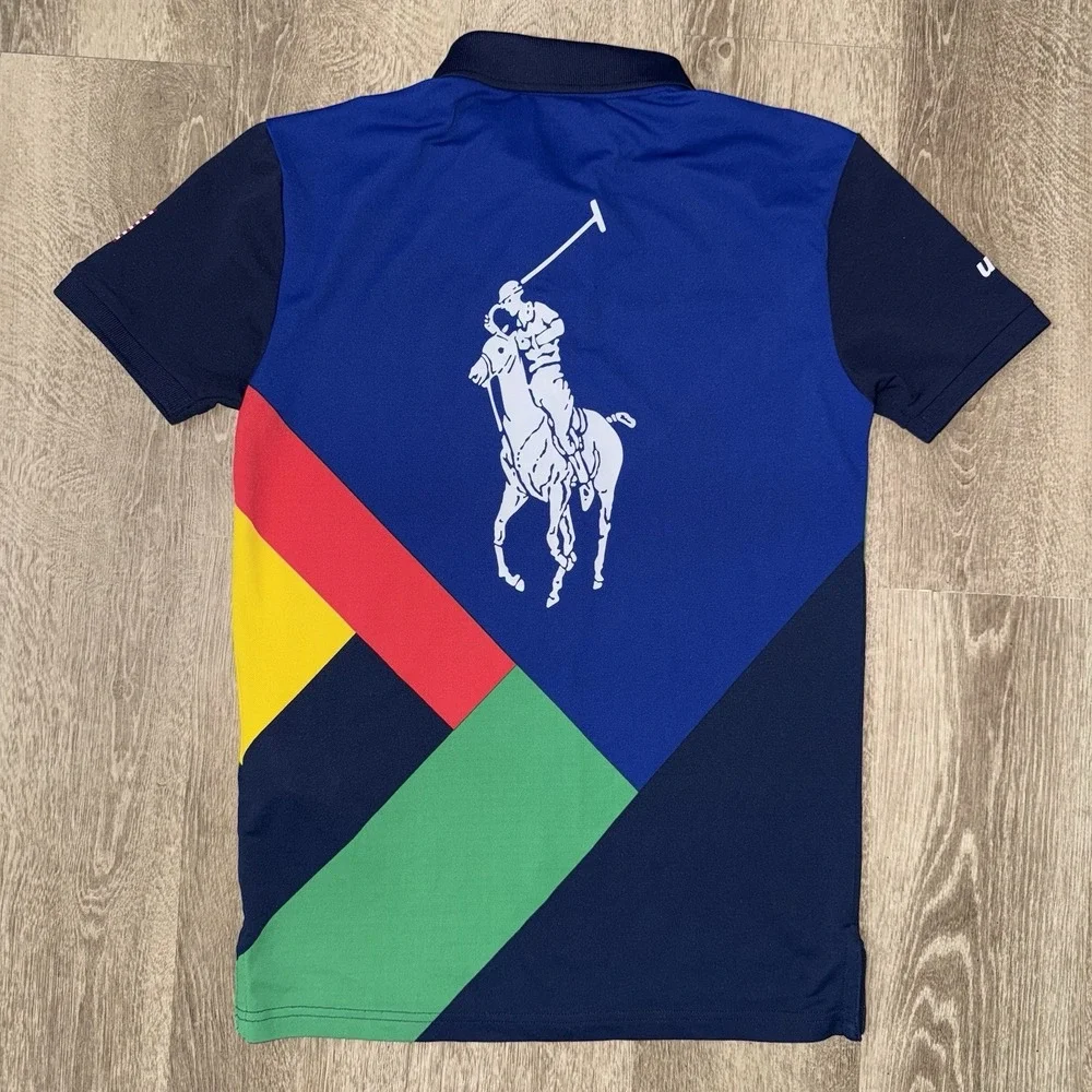 Polo Ralph Lauren Performance US Open Ballperson Polo Shirt Men's Small Colorful